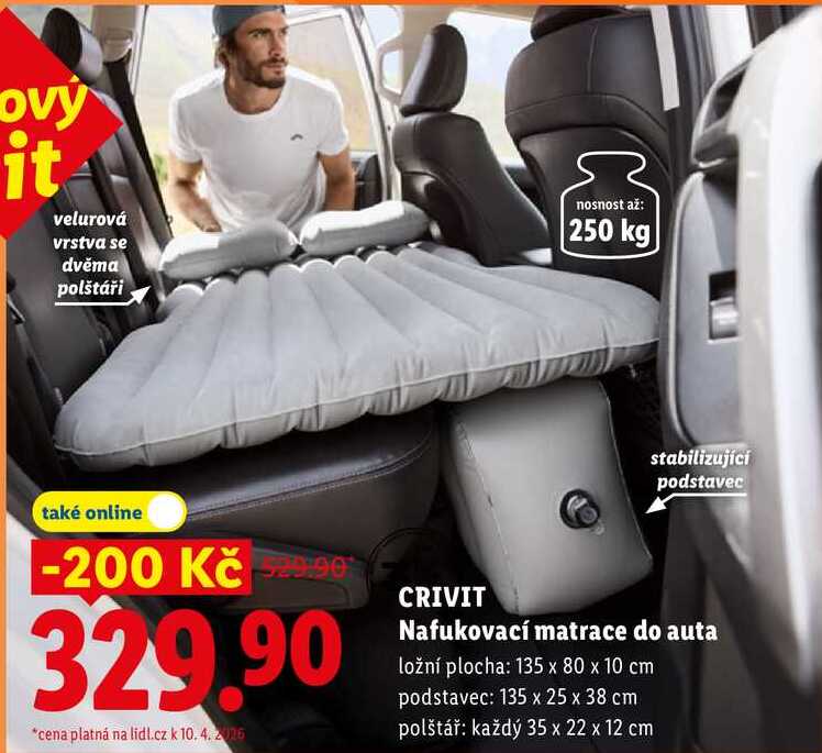 CRIVIT Nafukovací matrace do auta