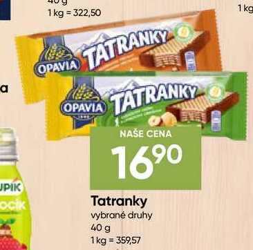 Tatranky vybrané druhy 40 g 