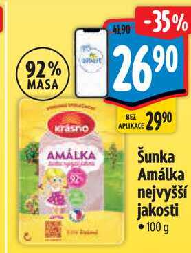 Šunka Amálka nejvyšší jakosti, 100 g