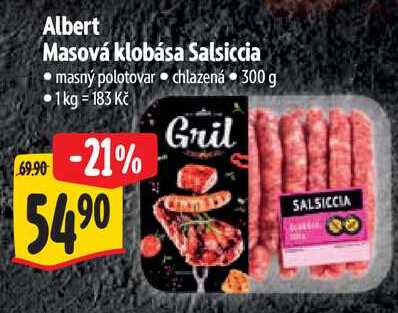 Albert Masová klobása Salsiccia, 300 g