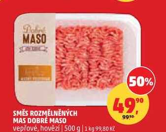 SMĚS ROZMĚLNĚNÝCH MAS DOBRÉ MASO, 500 g 