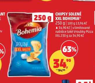 CHIPSY SOLENÉ XXL BOHEMIA, 250 g