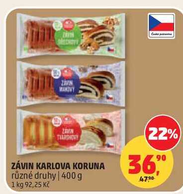 ZÁVIN KARLOVA KORUNA, 400 g 