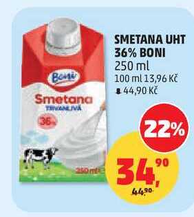SMETANA UHT 36% BONI, 250 ml 