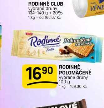 RODINNÉ POLOMÁČENÉ vybrané druhy 100 g 