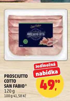 PROSCIUTTO COTTO SAN FABIO, 120 g
