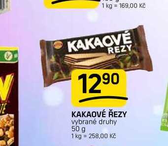 KAKAOVÉ ŘEZY vybrané druhy 50 g 