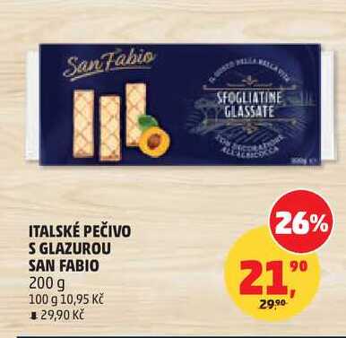 ITALSKÉ PEČIVO S GLAZUROU SAN FABIO, 200 g