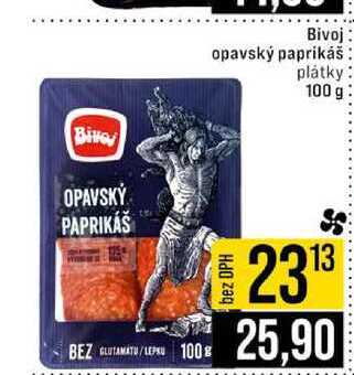 Bivoj opavský paprikáš plátky 100 g 