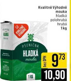 Kvalitně Výhodně mouka hladká polohrubá hrubá 1kg 