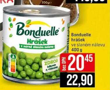 Bonduelle hrášek ve slaném nálevu 400 g 