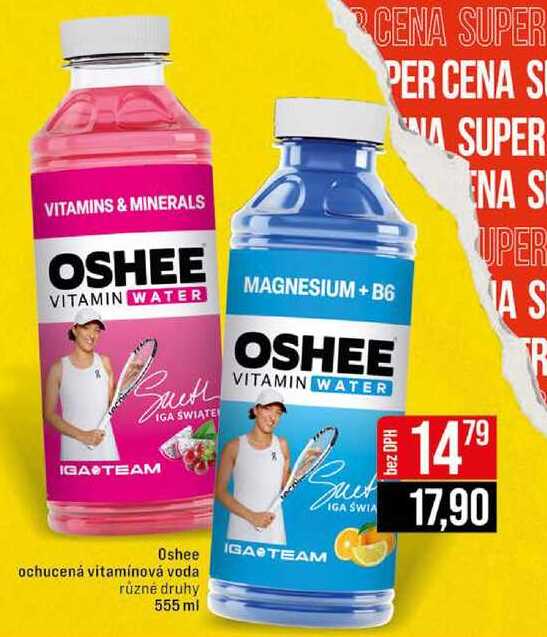 Oshee ochucená vitamínová voda různé druhy 555 ml 