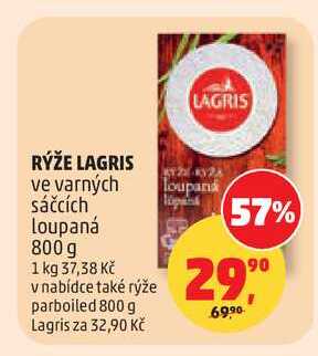 RÝŽE LAGRIS ve varných sáčcích, 800 g 