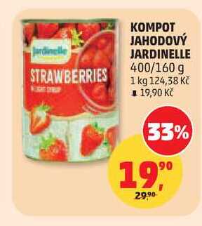 KOMPOT JAHODOVÝ JARDINELLE, 400 g