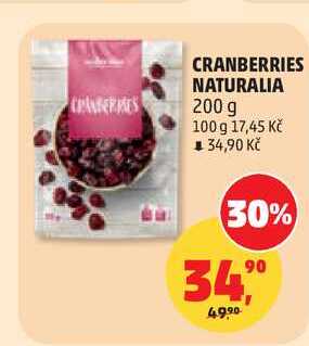 CRANBERRIES NATURALIA, 200 g