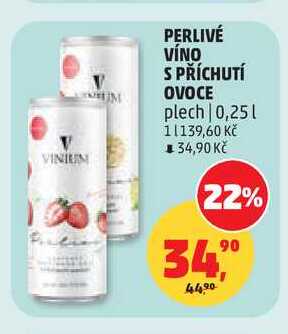 PERLIVÉ VÍNO S PŘÍCHUTÍ OVOCE, 0,25 l