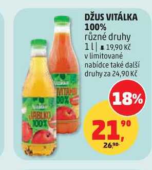 DŽUS VITÁLKA 100%, 1 l