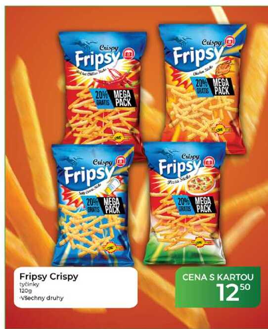 Fripsy Crispy tyčinky 120g 