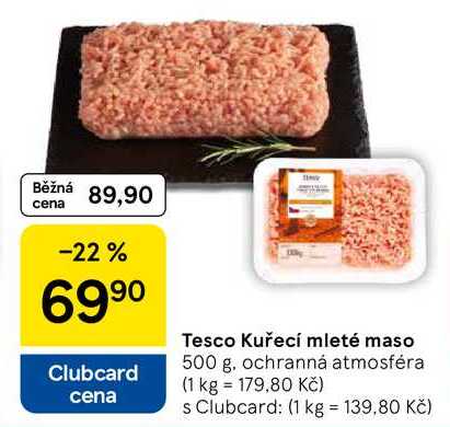 Tesco Kuřecí mleté maso, 500 g