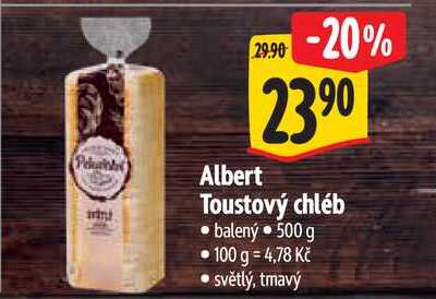 Albert Toustový chléb, 500 g 