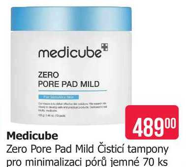 Medicube Zero Pore Pad Mild Čisticí tampony pro minimalizaci pórů jemné 70 ks 
