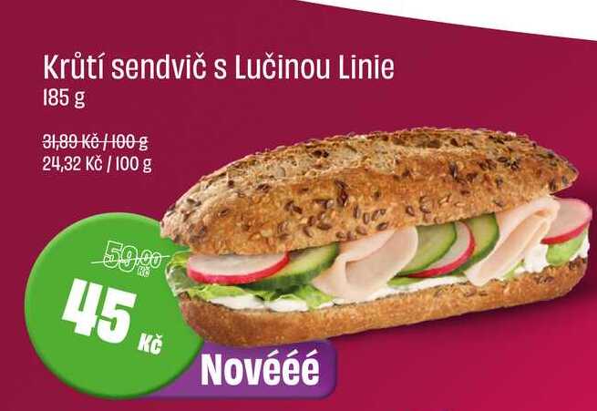 Krůtí sendvič s Lučinou Linie 185 g 