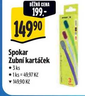 Spokar Zubní kartáček, 3 ks  