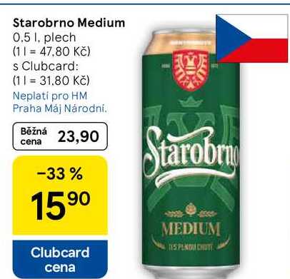 Starobrno Medium, 0.5 l