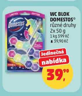 WC BLOK DOMESTOS, 2x 50 g