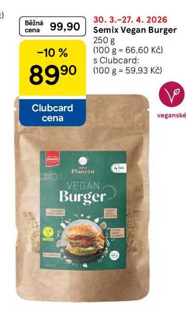 Semix Vegan Burger, 250 g 