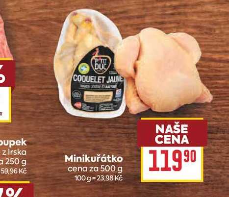 Minikuřátko cena za 500 g 