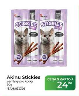 Akinu Stickies pamlsky pro kočky 30g 