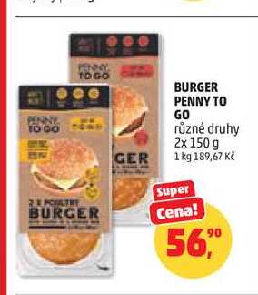BURGER PENNY TO GO, 2x 150 g