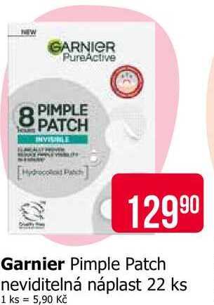 Garnier Pimple Patch neviditelná náplast 22 ks 