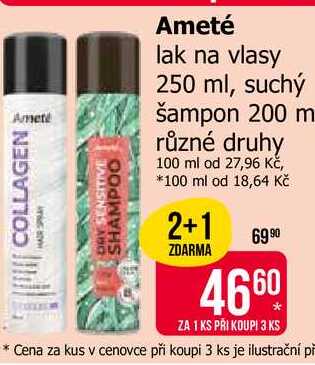 Ameté lak na vlasy 250 ml