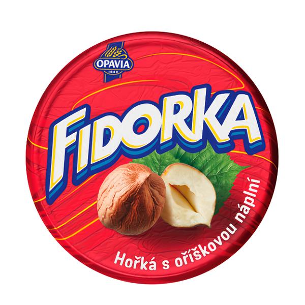 Opavia Fidorka Hořká s oříškovou náplní červená