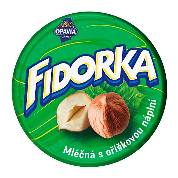 Opavia Fidorka Mléčná s oříškovou náplní, zelená