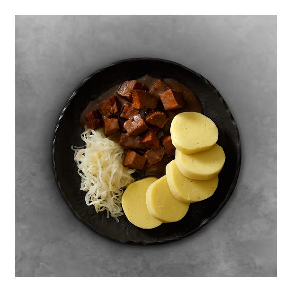 Authentic Seitanové výpečky se zelím a bramborovým knedlíkem