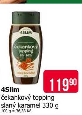 4Slim čekankový topping slaný karamel 330 g 