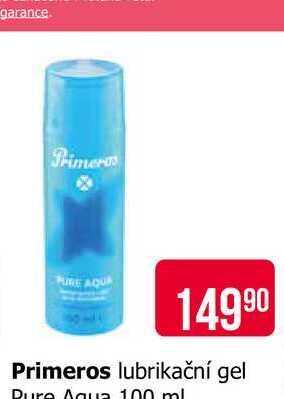 Primeros lubrikační gel Pure Aqua 100 ml 