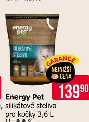 Energy Pet silikátové stelivo pro kočky 3,6 L 