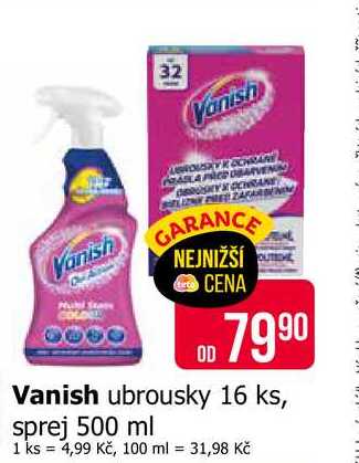 Vanish ubrousky 16 ks