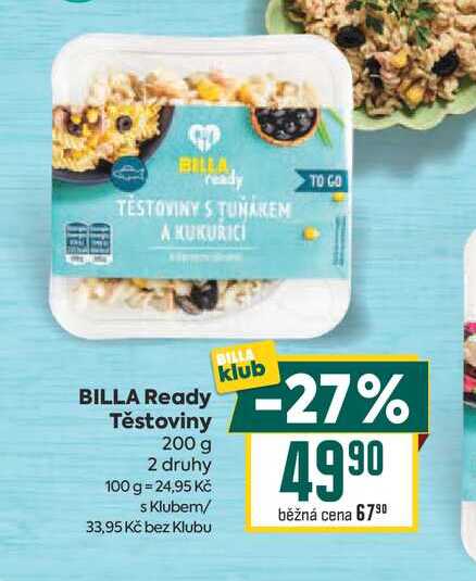 BILLA Ready Těstoviny 200 g 