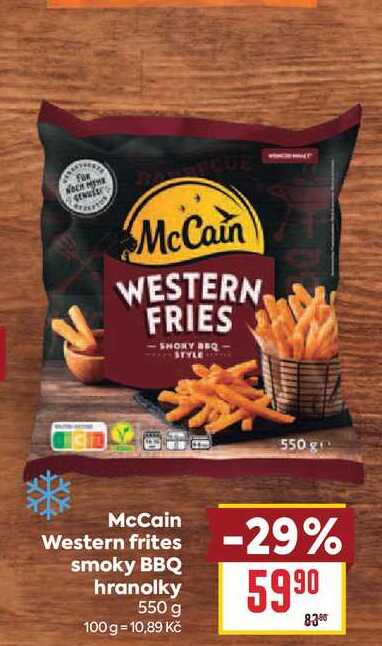 McCain Western frites smoky BBQ hranolky 550 g
