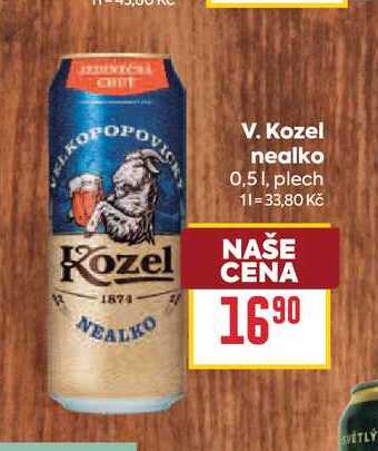 V. Kozel nealko 0,51, plech