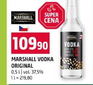MARSHALL VODKA ORIGINAL 0,5l vol. 37,5% 