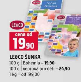 LESCO ŠUNKA 100 g Bohemia 100 g vepřová pro děti 