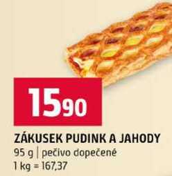 ZÁKUSEK PUDINK A JAHODY 95 g pečivo dopečené 