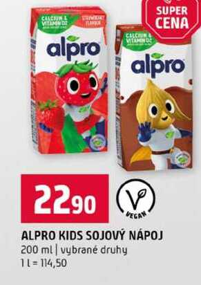 ALPRO KIDS SOJOVÝ NÁPOJ 200 ml vybrané druhy 
