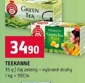 TEEKANNE 35 g čaj zelený vybrané druhy